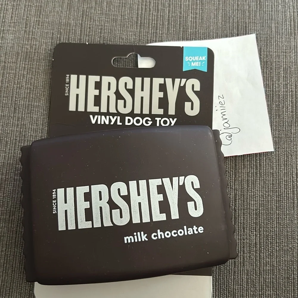 Hersheys Bar Vinyl Squeaking Dog Toy